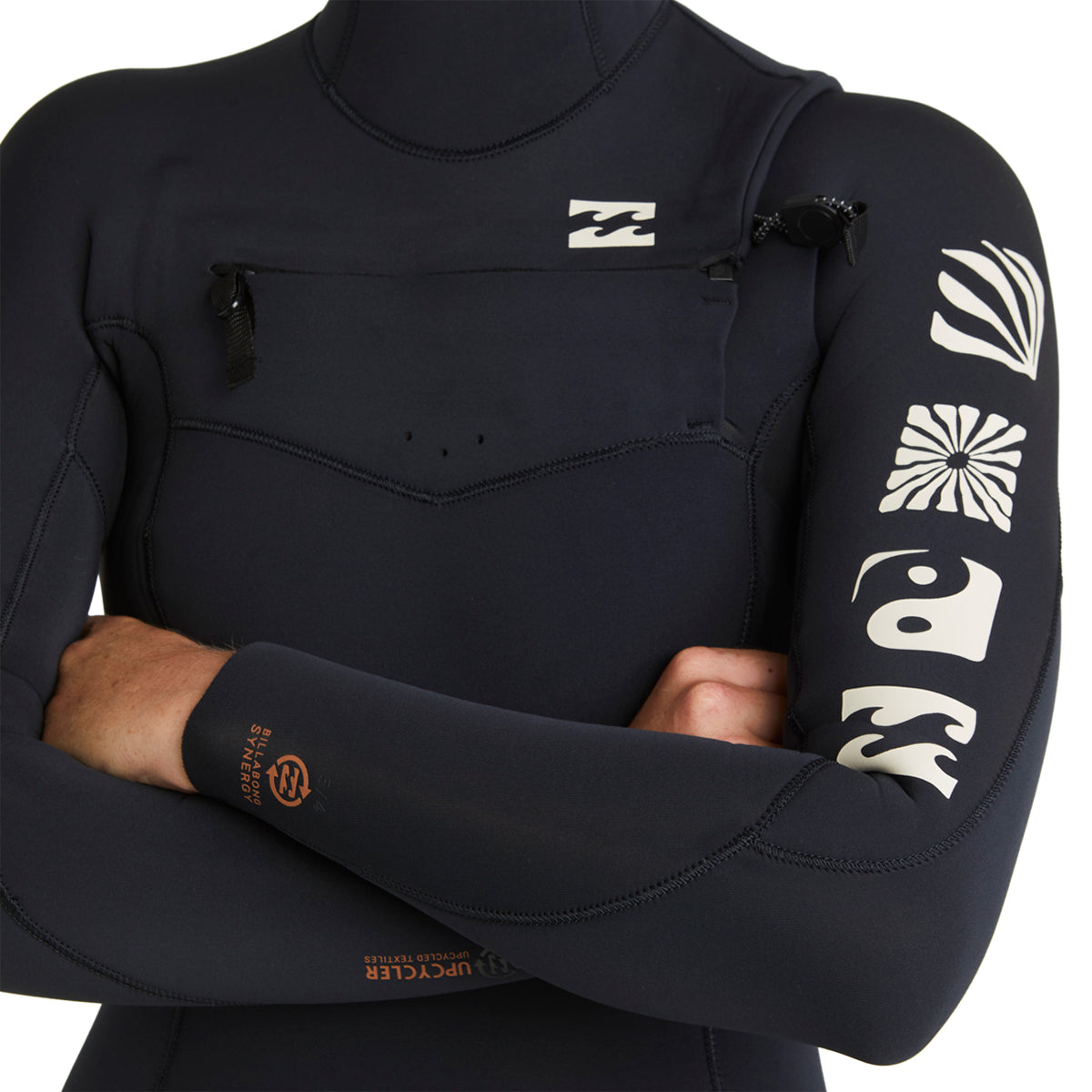 Billabong Women's Synergy Natural Upcycler 5/4 Hooded Chest-Zip Wetsuit