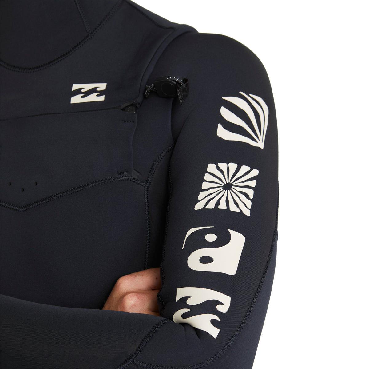 Billabong Women's Synergy Natural Upcycler 5/4 Hooded Chest-Zip Wetsuit