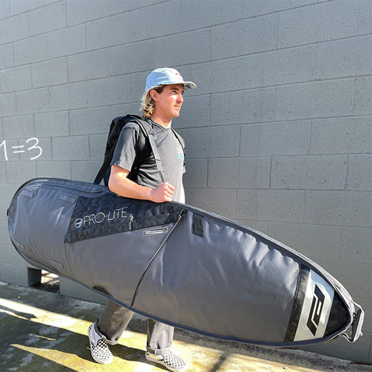 Pro-Lite Smuggler Series 2+1 Shortboard Travel Surfboard Bag