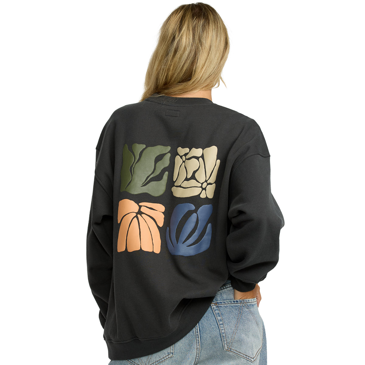 RVCA Women's Baggie Boyfriend Crew Sweatshirt