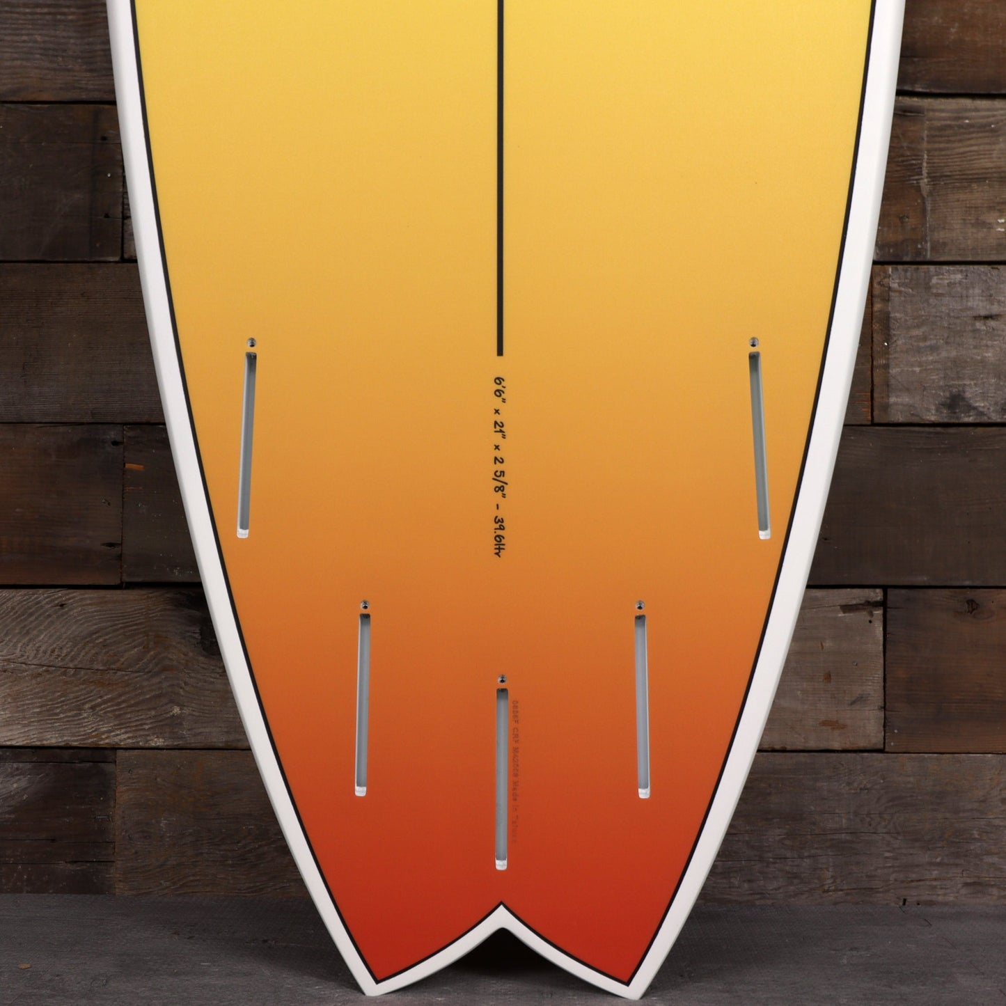 Torq ModFish TET 6'6 x 21 x 2 ⅝ Surfboard - Yellow/Orange Fade