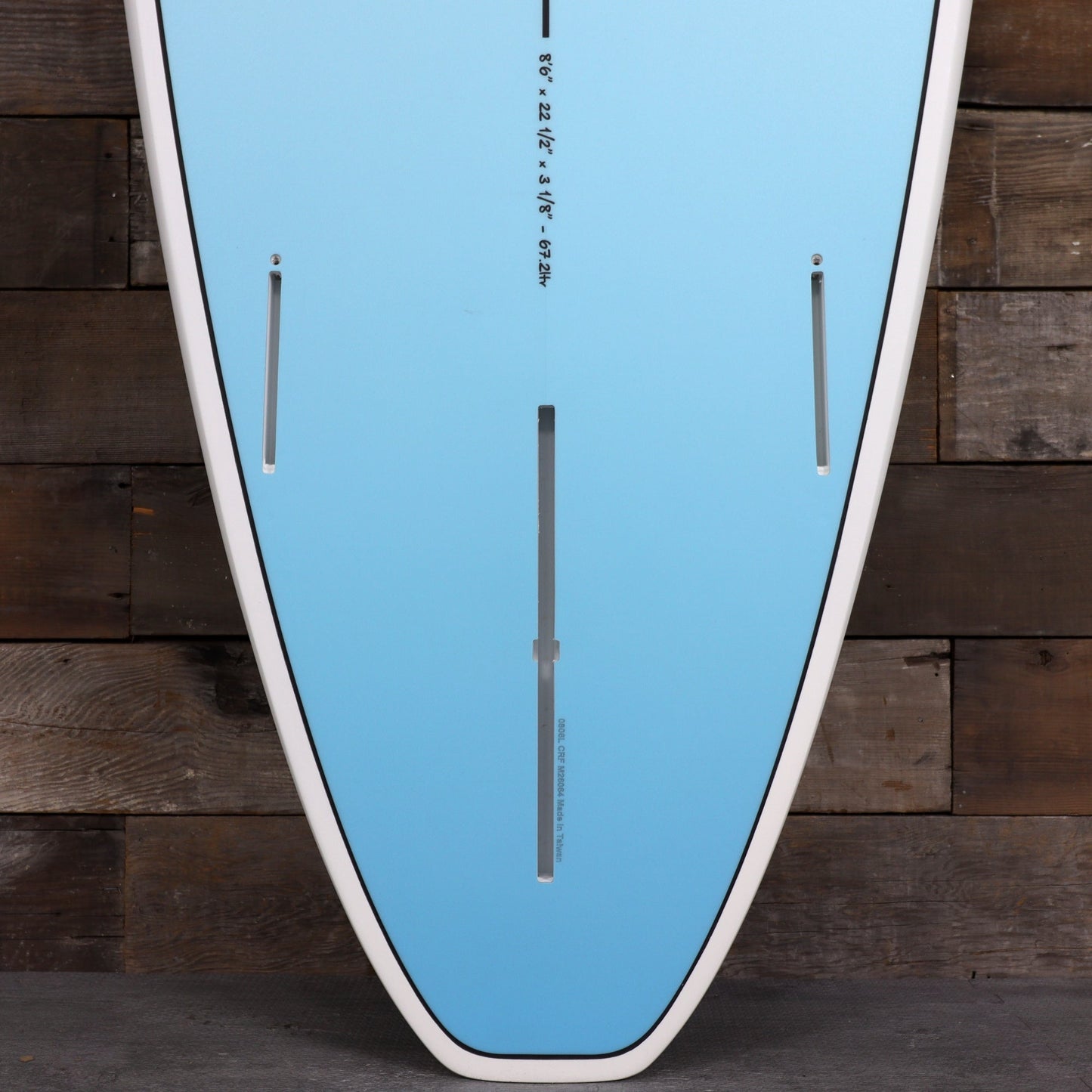 Torq Longboard TET 8'6 x 22 ½ x 3 ⅛ Surfboard - Light Blue Fade