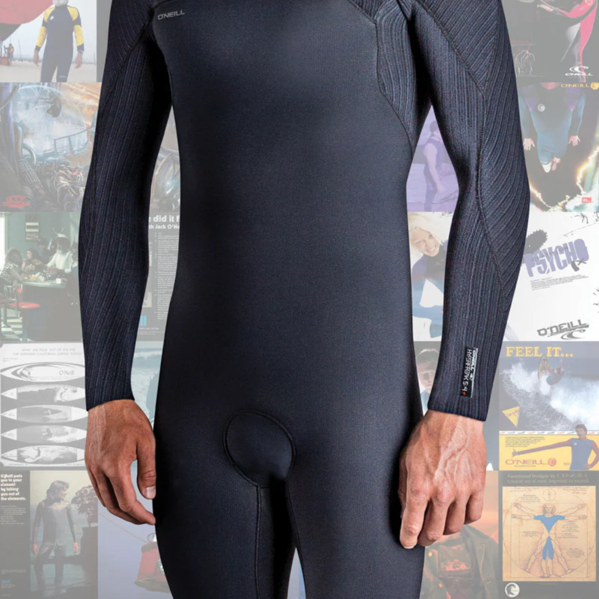 O'Neill Hyperfreak 4/3+ Hooded Chest-Zip Wetsuit