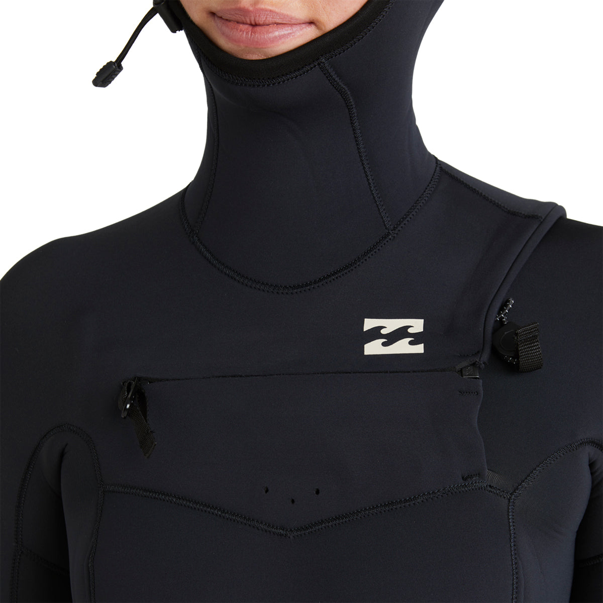 Billabong Women's Synergy Natural Upcycler 5/4 Hooded Chest-Zip Wetsuit