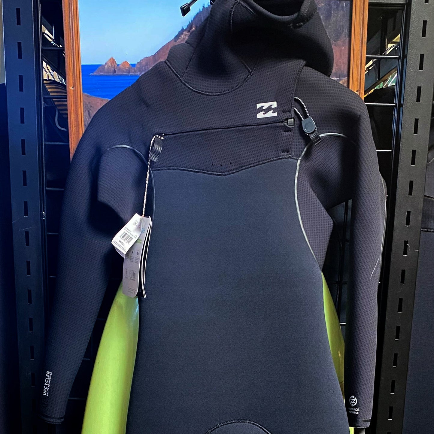 Billabong Furnace Natural Upcycler 4/3 Hooded Chest-Zip Wetsuit