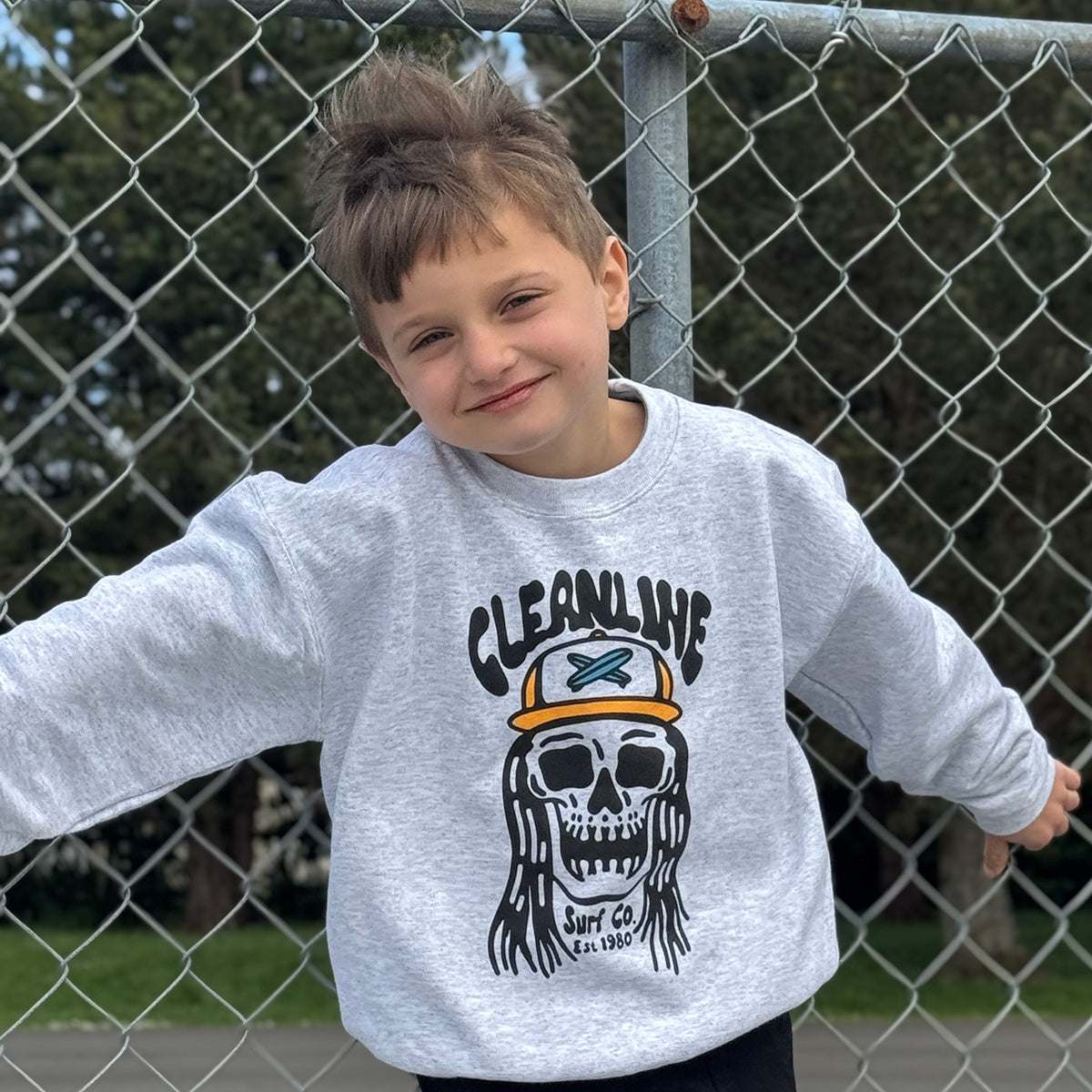 Cleanline Youth Grom Reaper Crew Sweatshirt