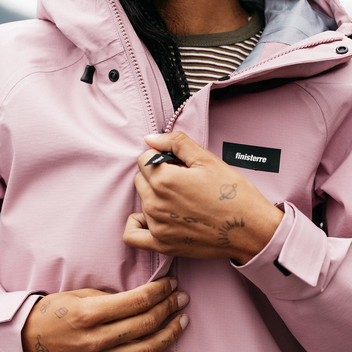 Finisterre Women's Skybird Waterproof Hooded Zip Jacket