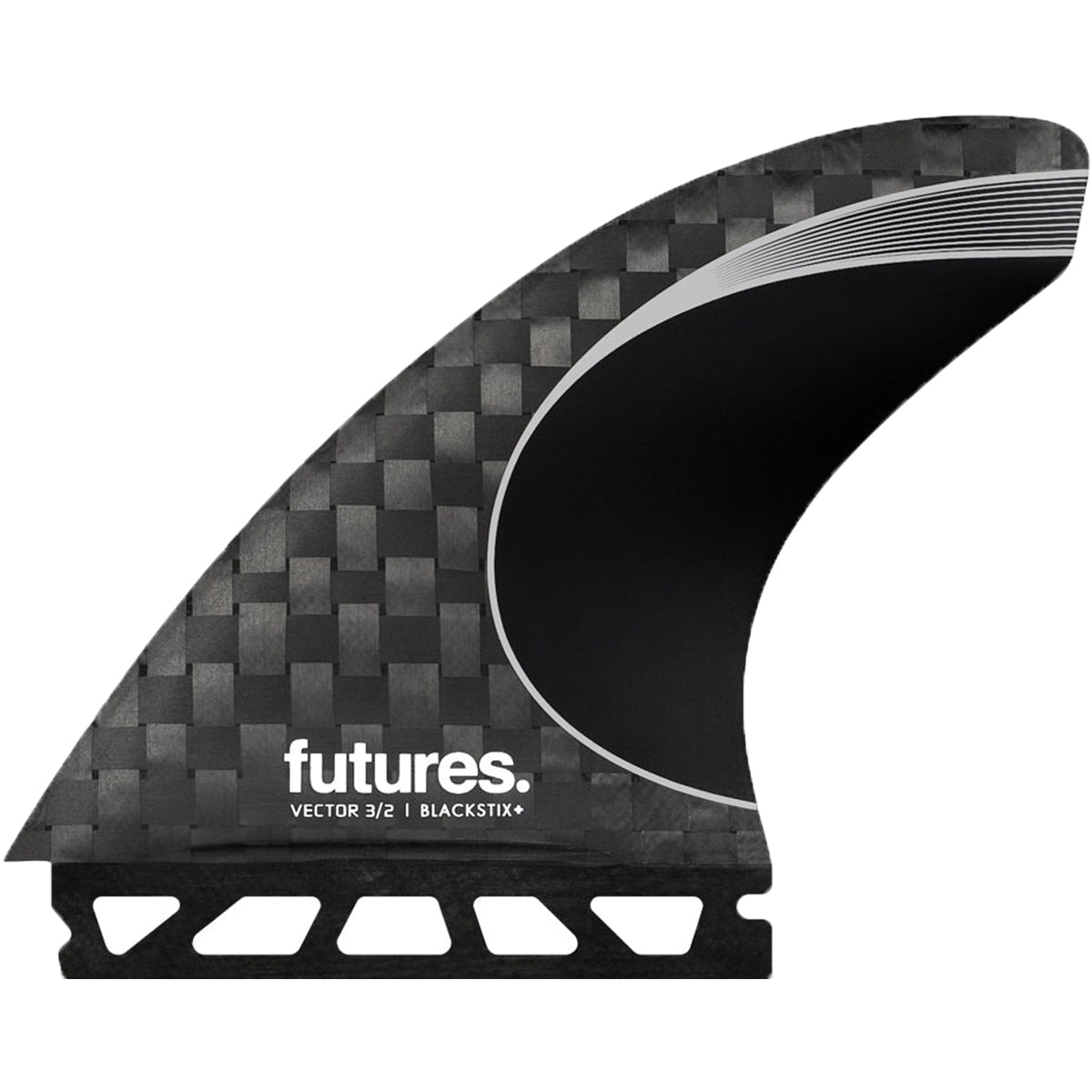 Futures Fins Vector 3/2 Blackstix+ Tri Fin Set