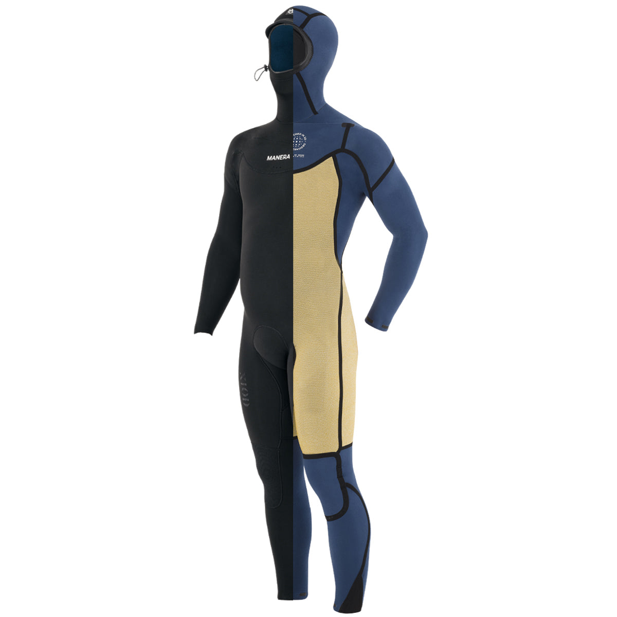 Manera X10D Meteor 4/3 Hooded Chest-Zip Wetsuit