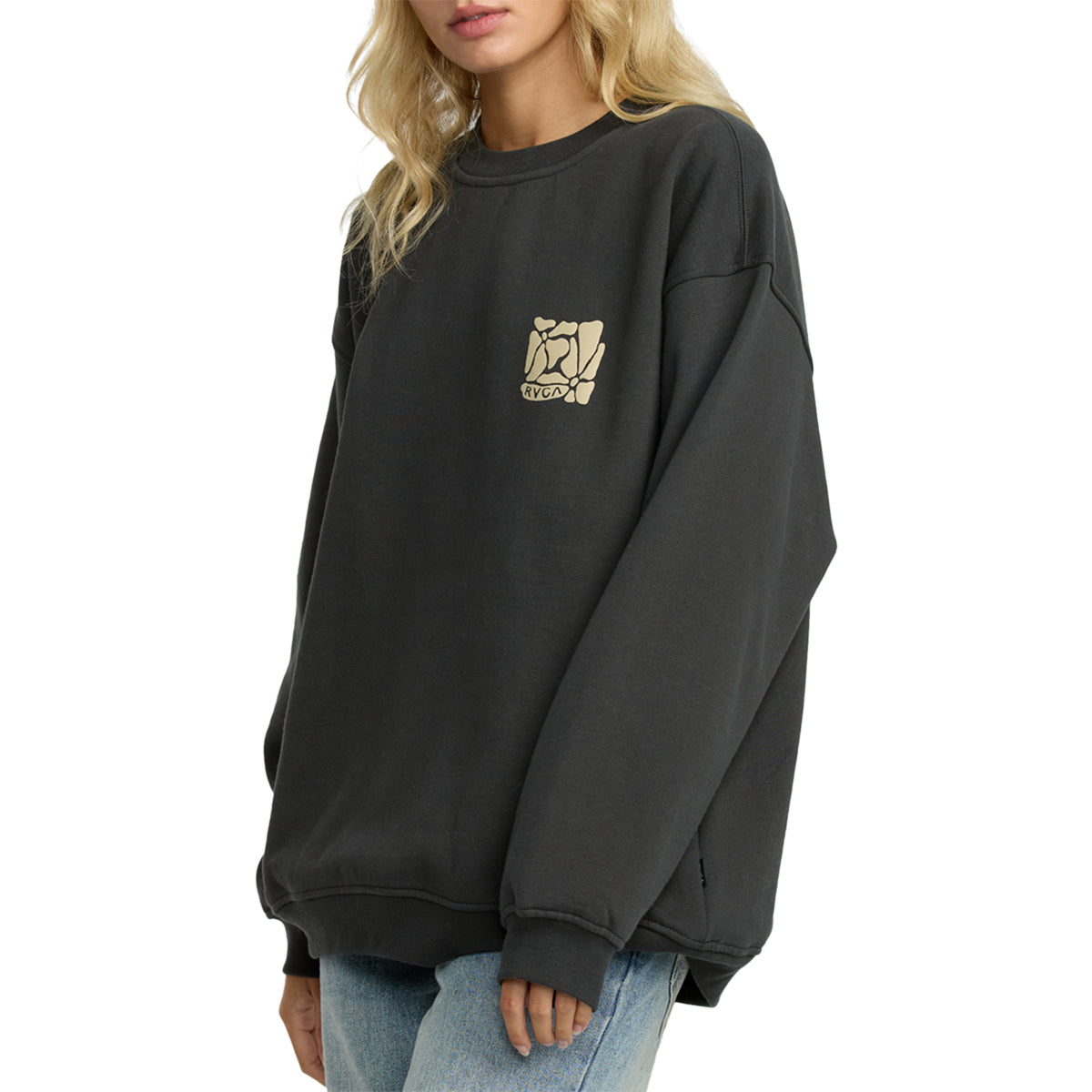 RVCA Women's Baggie Boyfriend Crew Sweatshirt