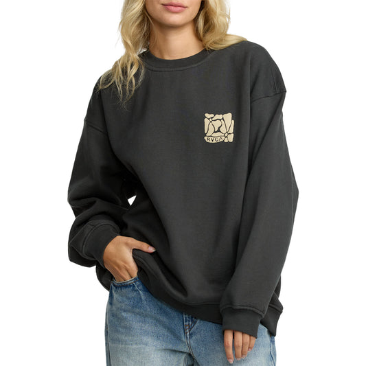 RVCA Women's Baggie Boyfriend Crew Sweatshirt