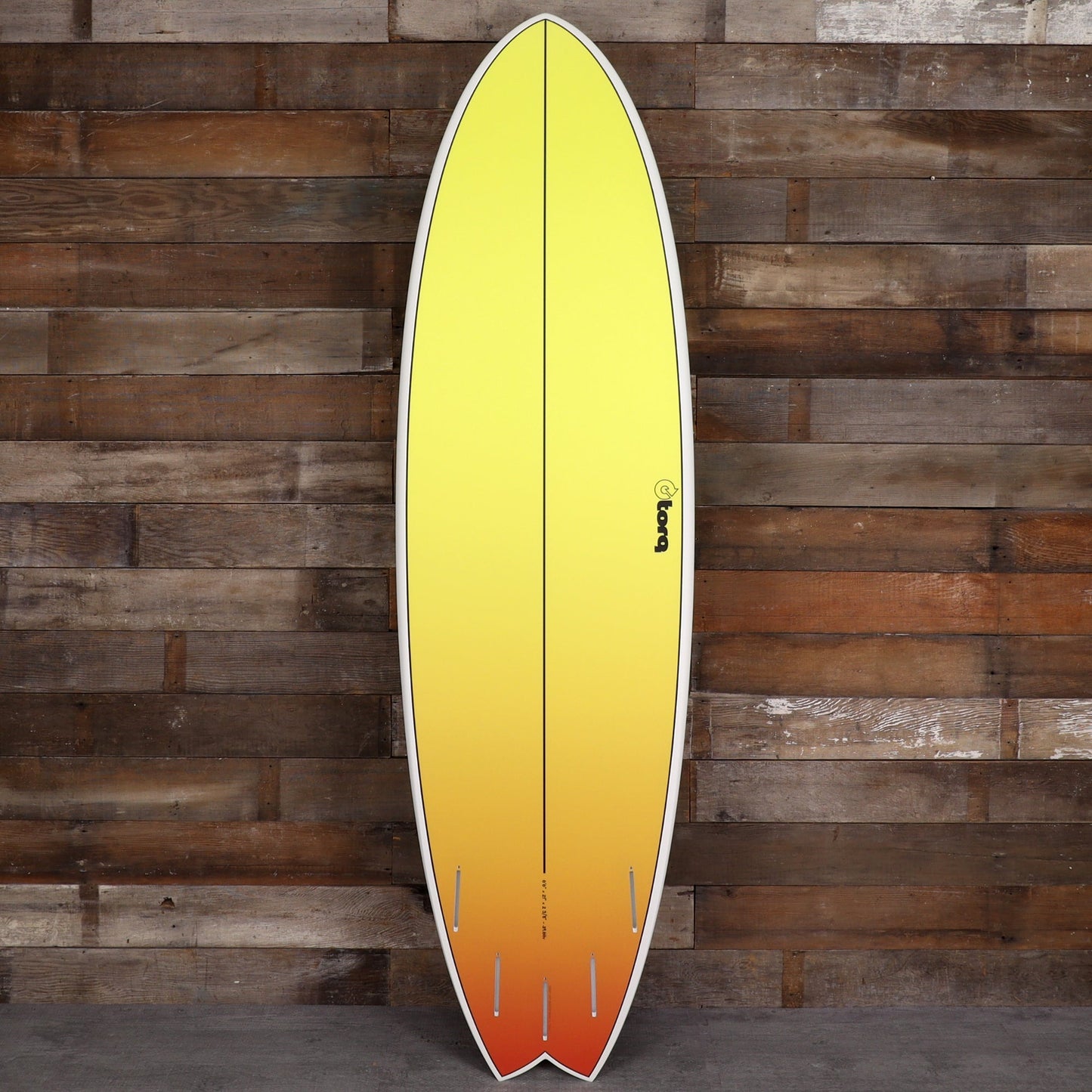 Torq ModFish TET 6'6 x 21 x 2 ⅝ Surfboard - Yellow/Orange Fade
