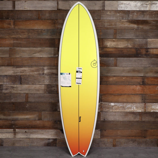Torq ModFish TET 6'6 x 21 x 2 ⅝ Surfboard - Yellow/Orange Fade