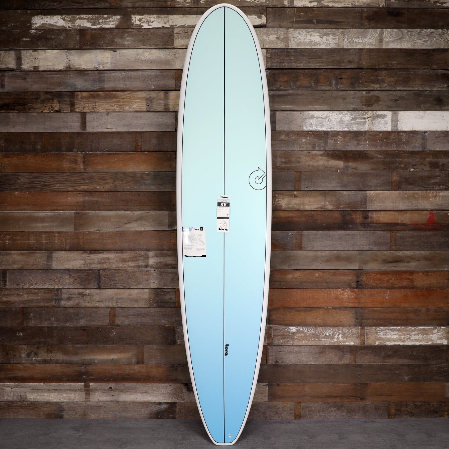 Torq Longboard TET 8'6 x 22 ½ x 3 ⅛ Surfboard - Light Blue Fade