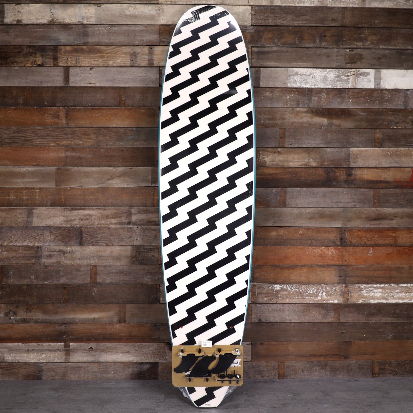 Wave Bandit Easy Rider 8'0 x 23 x 3 ⅜ Surfboard - Blue/White Bolt