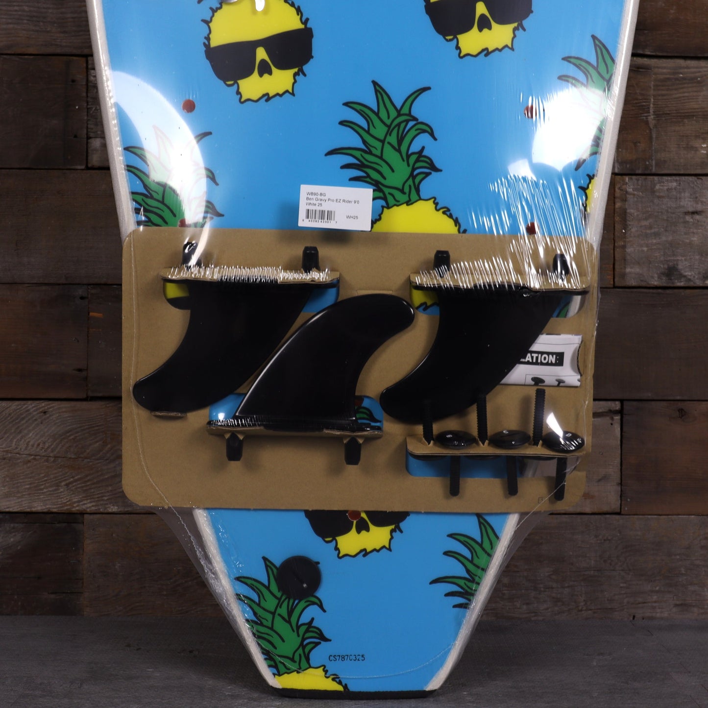 Wave Bandit Easy Rider × Ben Gravy 9'0 x 24 x 3 ½ Surfboard - White/Blue