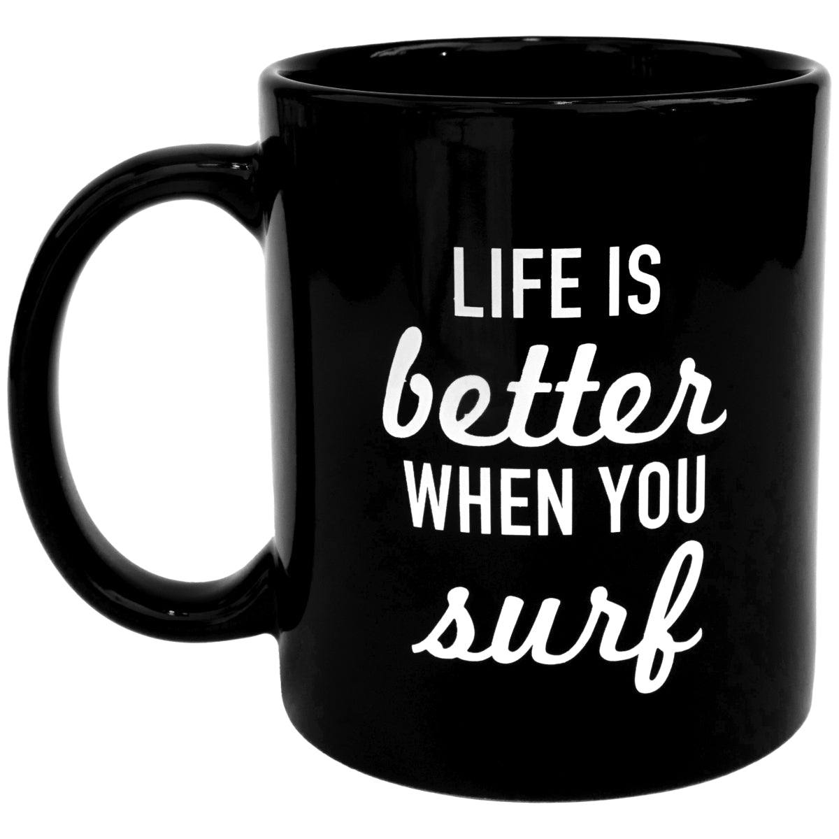 Cleanline Life is Better Mug - Black/White