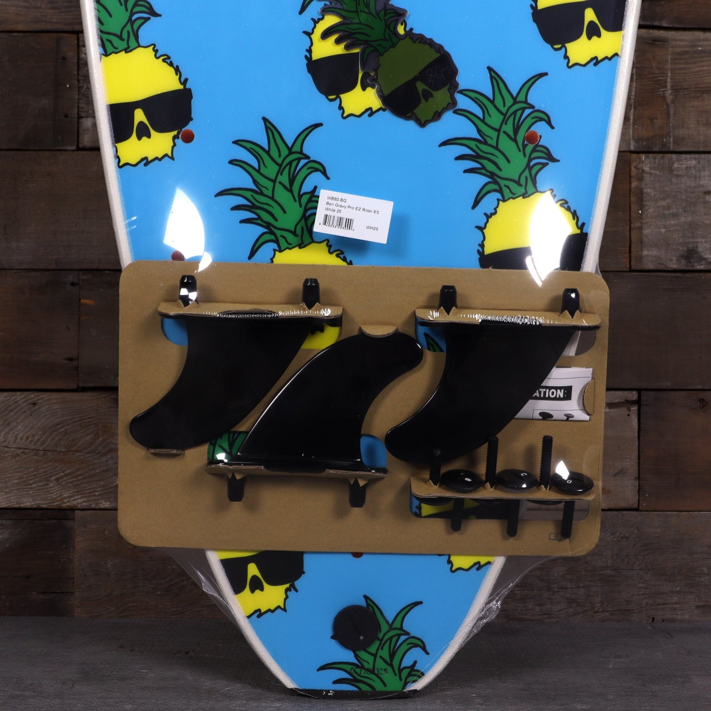Wave Bandit Easy Rider × Ben Gravy 8'0 x 23 x 3 ⅜ Surfboard - White/Blue